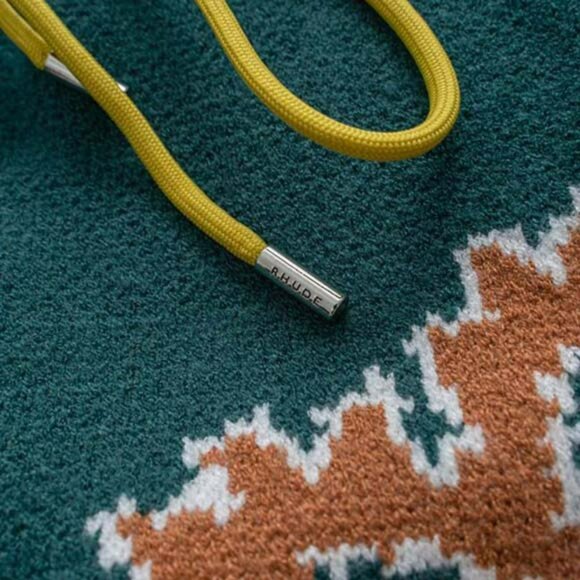 Rhude Brown Jacquard Logo Knit Shorts Green - Picture 7 of 12